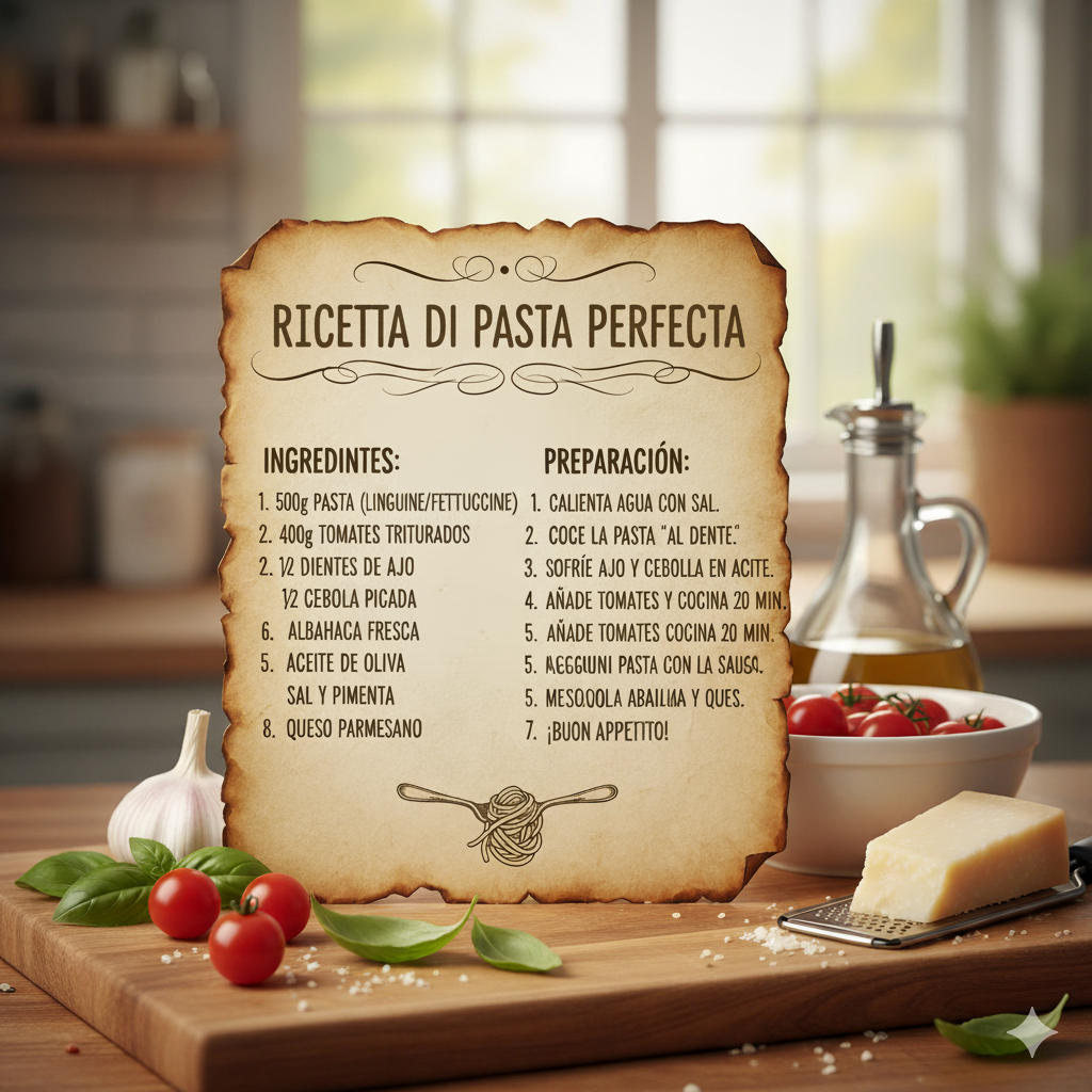Illustrazione con i passaggi per cucinare la pasta
